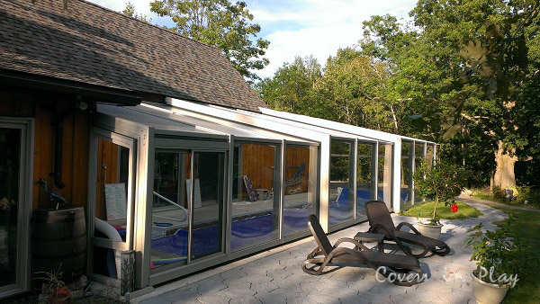 Pool Enclosure Lean-to Fully Opened